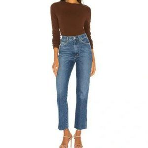 Agolde Pinch Waist High Rise Kick Jeans Symbol